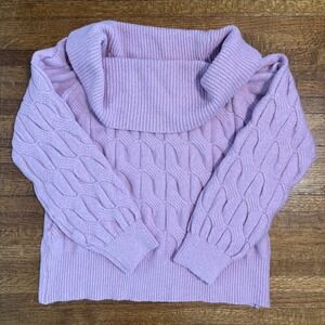 Almost Famous Pink Cable Knit Cowl Neck Sweater‎ 3X Polyester Spandex